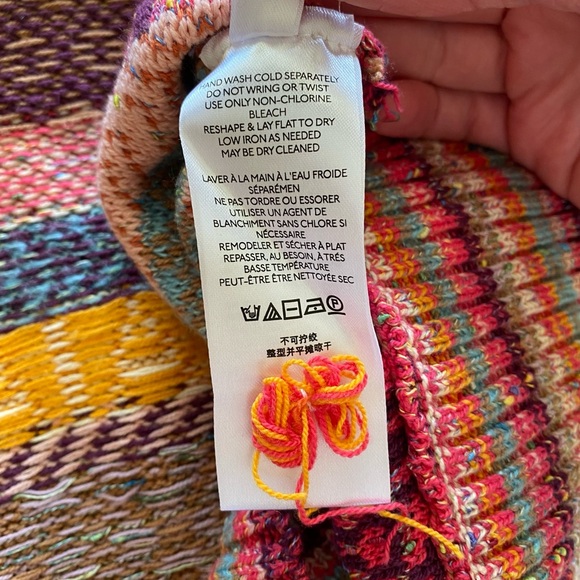 Pilcro Anthropology Ruffled Sweater Size XS Multi-Color Knit Boho Chic Ruffles - Picture 7 of 11